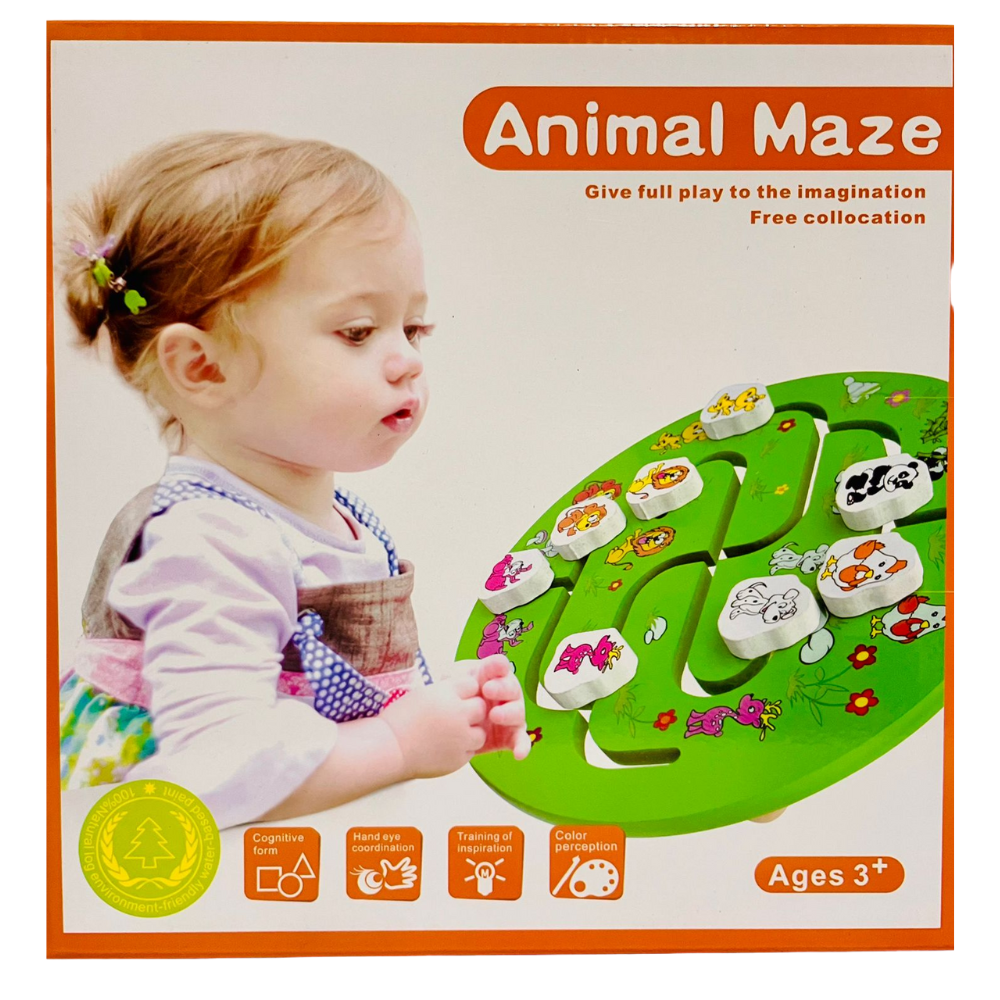 Wooden Animal Maze – Educational & Logical Play Toy