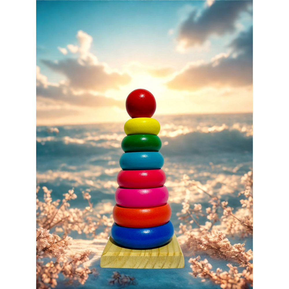 Wooden Rainbow Tower