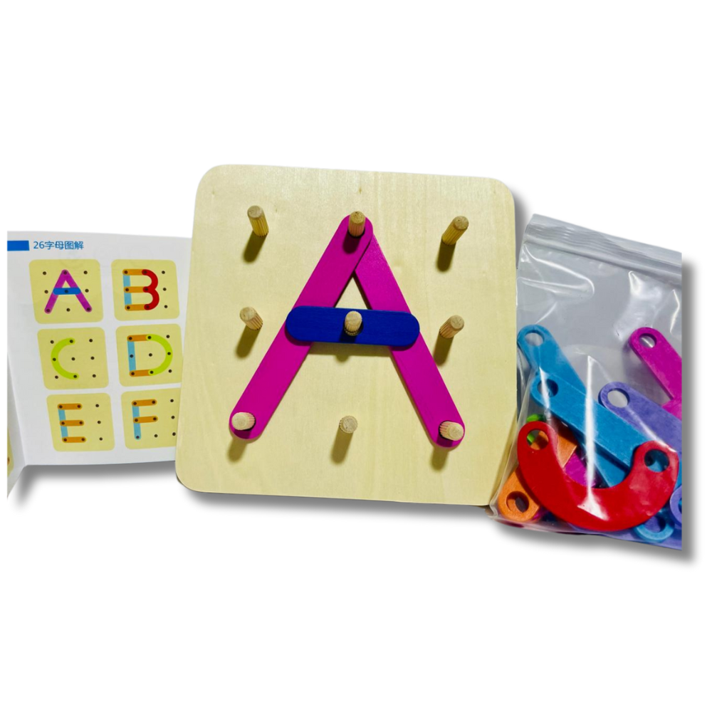 A Hundred Change Collage – Wooden Creative Puzzle & Design Board for Kids