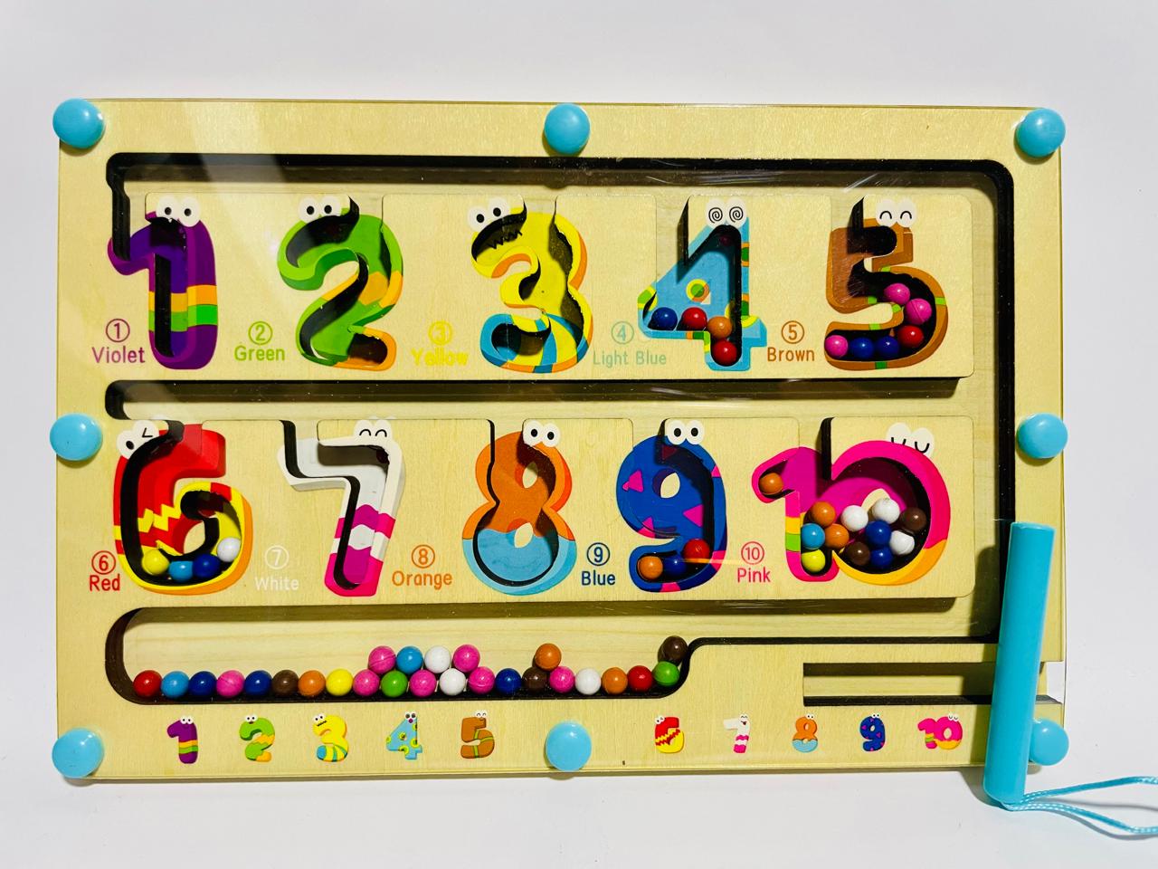 Magnetic Bead Maze – 1-10 Counting Educational Toy for Kids