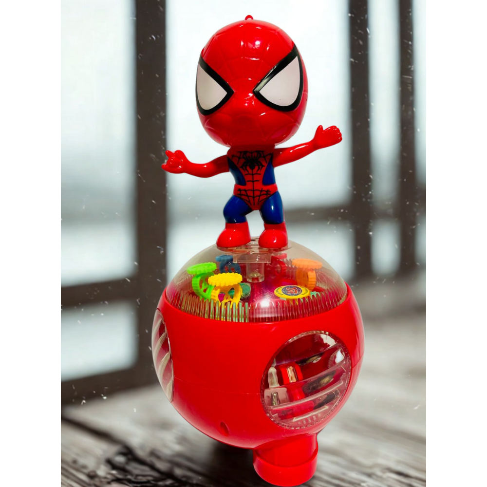 Spider Hero Mirror Ball – Moving Toy with Lights & Music